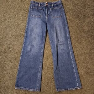 Loft "Made And Loved" Jeans Size 28/6 The Wide Leg Drop Front Pockets Comfy